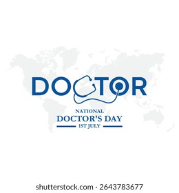 National doctor day. World doctors day template. National Doctors vector. Doctor's Day Wishes Post Vector. national Doctor's Day India july 1st
