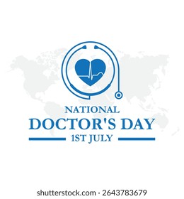 National doctor day. World doctors day template. National Doctors vector. Doctor's Day Wishes Post Vector. national Doctor's Day India july 1st