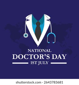 National doctor day. World doctors day template. National Doctors vector. Doctor's Day Wishes Post Vector. national Doctor's Day India july 1st