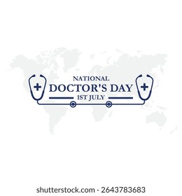 National doctor day. World doctors day template. National Doctors vector. Doctor's Day Wishes Post Vector. national Doctor's Day India july 1st