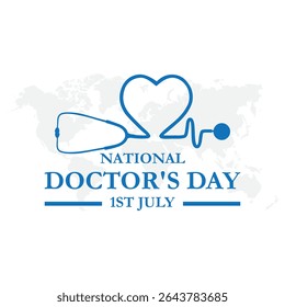 National doctor day. World doctors day template. National Doctors vector. Doctor's Day Wishes Post Vector. national Doctor's Day India july 1st