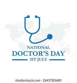 National doctor day. World doctors day template. National Doctors vector. Doctor's Day Wishes Post Vector. national Doctor's Day India july 1st