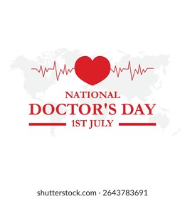 National doctor day. World doctors day template. National Doctors vector. Doctor's Day Wishes Post Vector. national Doctor's Day India july 1st