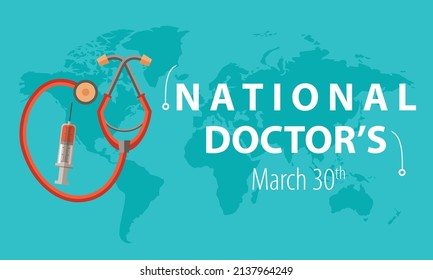 National Doctors' Day 2022,banner , poster, icon, vector, illustration 