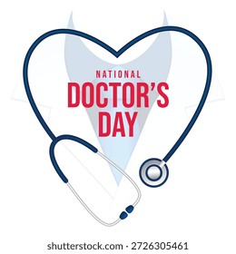 Projeto de fundo do Dia Nacional do Médico. Ilustração vetorial