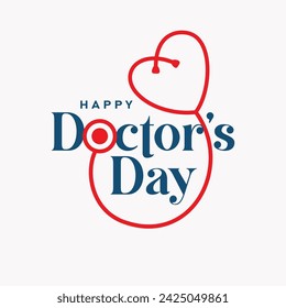 National Doctors Day Background in Typographic Design 