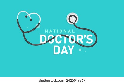 National Doctors Day Background in Typographic Design 