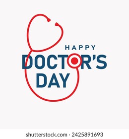 National Doctors Day Background in Typographic Design 