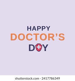 National Doctors Day concept. Realistic 3d object cartoon style.