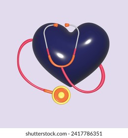 National Doctors Day concept. Realistic 3d object cartoon style.