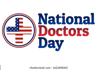 National Doctors Day concept. Template for background, banner, card, poster with text inscription. Vector EPS10 illustration