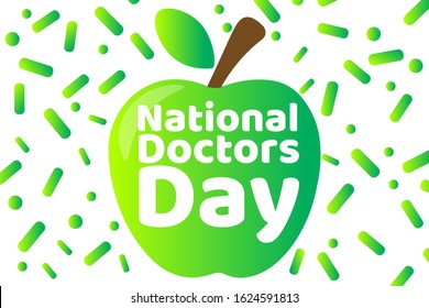 National Doctors Day concept. Template for background, banner, card, poster with text inscription. Vector EPS10 illustration