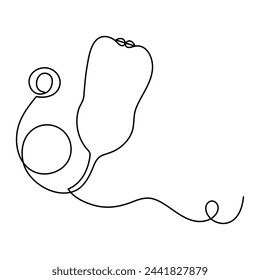 National doctors day   continuous one line drawing of outline vector illustration


