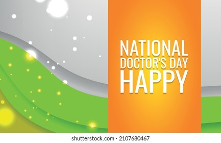 día nacional del médico. Diseño adecuado para carteles y pancartas de tarjetas de felicitación