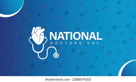 Diseño del Día Nacional del Doctor. Diseño creativo del Día del Doctor.