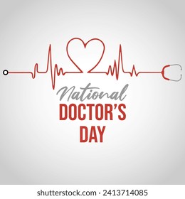 National doctors day. World doctors day template. National Doctor's Day vector.