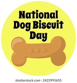 National Dog Biscuit Day, einfaches Haustier Cookie Poster oder Banner Vektor Illustration Design