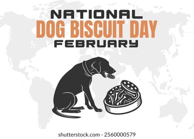 NATIONAL DOG BISCUIT DAY Vector Illustration background on february