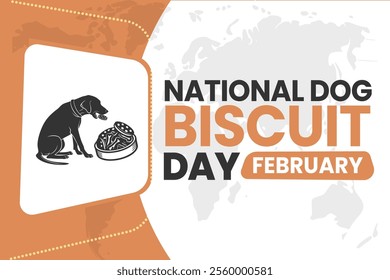 NATIONAL DOG BISCUIT DAY Vector Illustration background on february