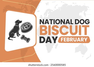 NATIONAL DOG BISCUIT DAY Vector Illustration background