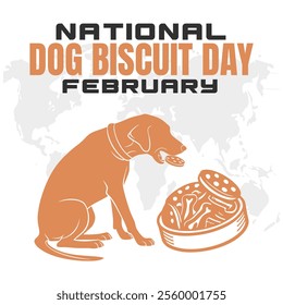 NATIONAL DOG BISCUIT DAY Vector Illustration for post background