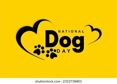 National Dog Day background template Holiday concept