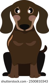 National Dog Day horizontal vector banner template with a cheerful dog sitting near a hedge. Holiday which acknowledges family dogs and dogs that work selflessly each day to save human lives.