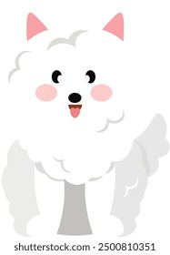 National Dog Day horizontal vector banner template with a cheerful dog sitting near a hedge. Holiday which acknowledges family dogs and dogs that work selflessly each day to save human lives.
