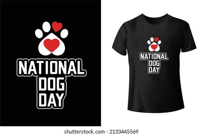 National Dog Day T-shirt Design, Unique, And Colorful Puppy T-Shirt Design
