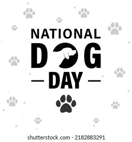 Vector del Día Nacional del Perro. 26 de agosto. Fondo, afiche, tarjeta, ilustración vectorial de banner