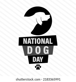 National Dog Day vector. 26 august. Background, poster, card, banner vector illustration
