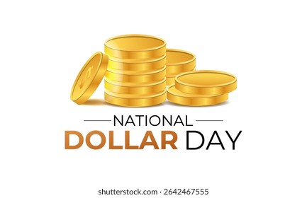 National Dollar Day, observed annually on August 8th, commemorates the creation of the U.S. monetary system. Creating for web banner, cards, prints, social media, poster, flyer and background design.
