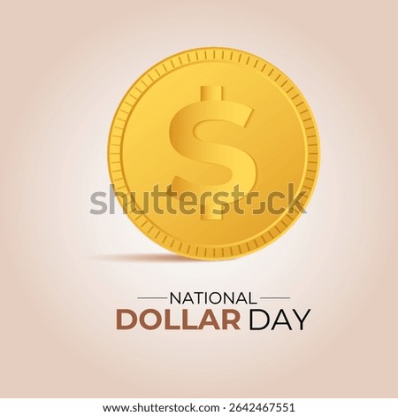 National Dollar Day, observed annually on August 8th, commemorates the creation of the U.S. monetary system. Creating for web banner, cards, prints, social media, poster, flyer and background design.
