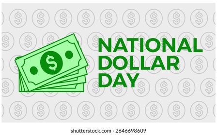 national dollar day poster banner flat color vector illustration template design