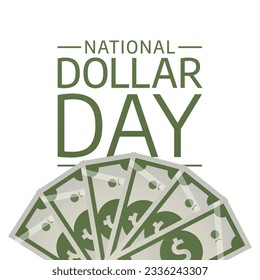 national dollar day vector design for greeting. dollar vector design. flat dollar sign illustration. banner template. dollar image.