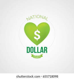 National Dollar Day Vector Illustration