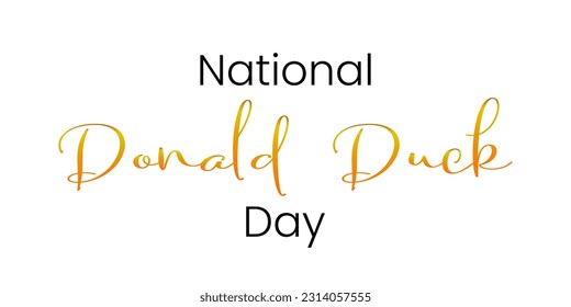 Día Nacional del Pato Donald el 09 de junio.