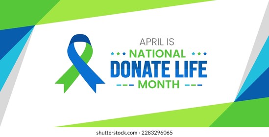 National Donate Life Month background or banner design template celebrated in April.