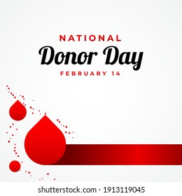 National Donor Day Vector Design Template Background