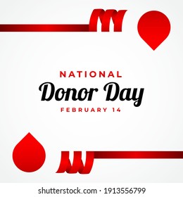 National Donor Day Vector Design Template Background