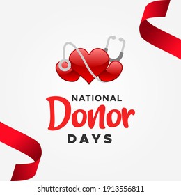 National Donor Day Vector Design Template Background