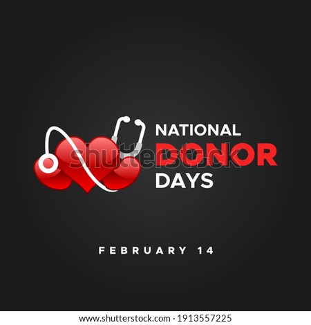 National Donor Day Vector Design Template Background