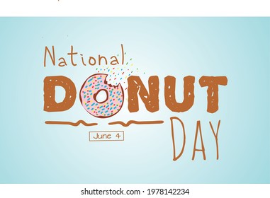 National donut day, june 4, vector illustration. suitable for web banner campaign