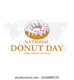 National donut day, june 4, National Donut Day, vector illustration. suitable for web banner campaign