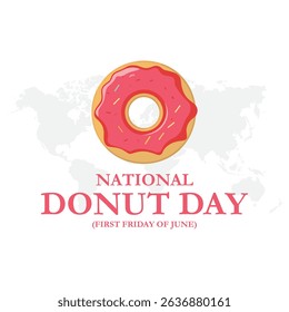 National donut day, june 4, National Donut Day, vector illustration. suitable for web banner campaign