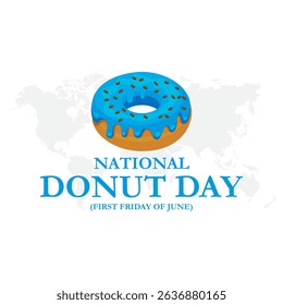 National donut day, june 4, National Donut Day, vector illustration. suitable for web banner campaign