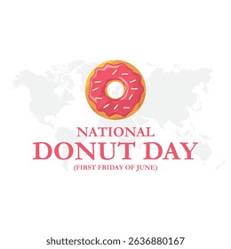 National donut day, june 4, National Donut Day, vector illustration. suitable for web banner campaign