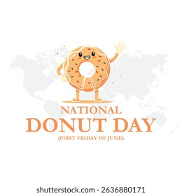 National donut day, june 4, National Donut Day, vector illustration. suitable for web banner campaign