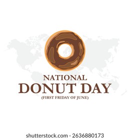 National donut day, june 4, National Donut Day, vector illustration. suitable for web banner campaign