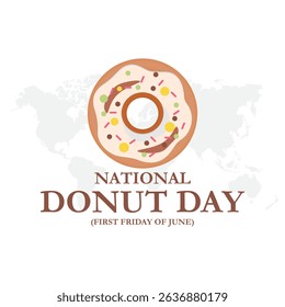 National donut day, june 4, National Donut Day, vector illustration. suitable for web banner campaign